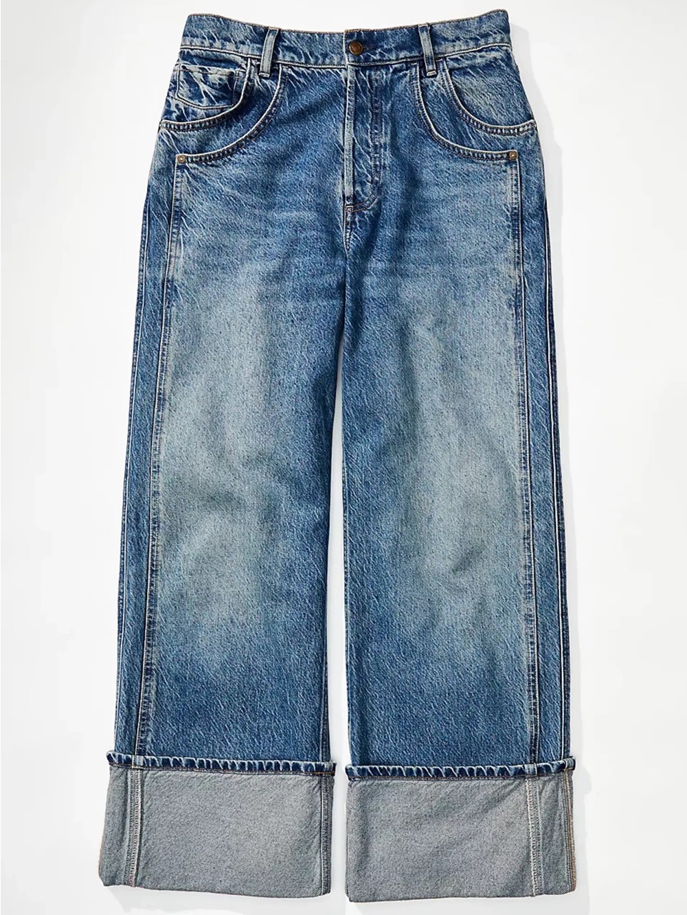 We The Free Blue High-Rise Wide Leg Jeans - Picture 5 of 10